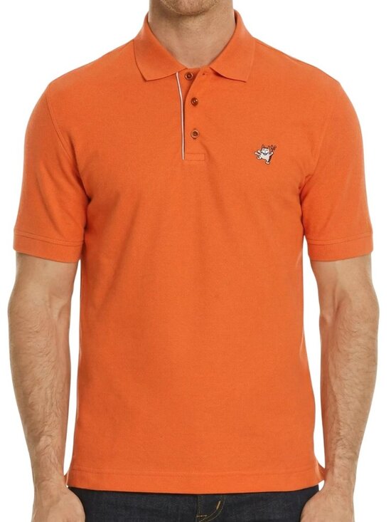 Robert Graham Other - Robert Graham Men's Orange‎ Classic Fit Short Sleeve Polo Shirt Size Large